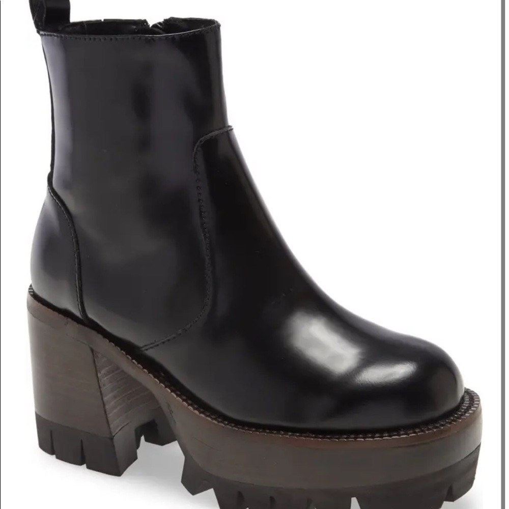 Jeffrey Campbell Black Chunky Lug Platform Ankle Boots
